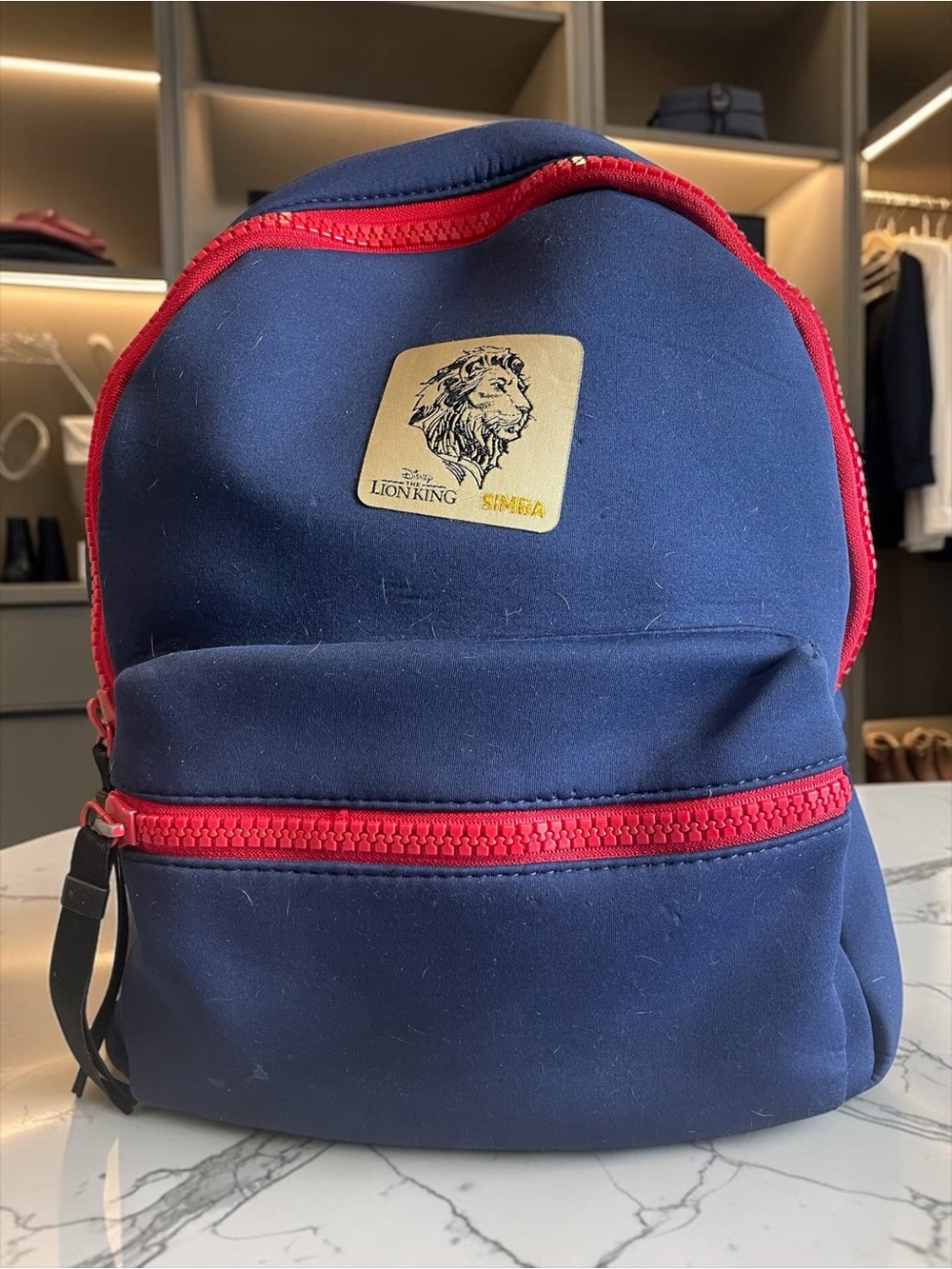 Disney Navy Blue and Red Lion King Simba Backpack